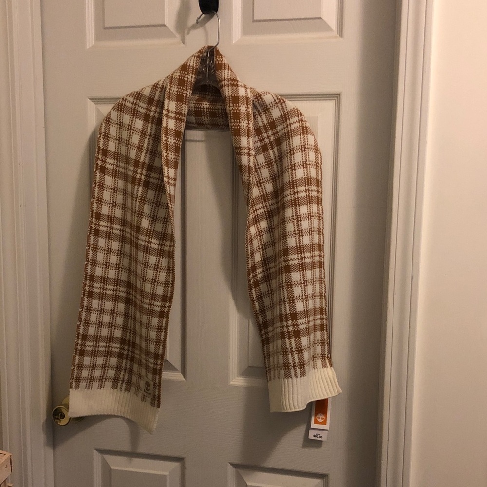 Timberland Brown and Cream Checkered Cardigan
